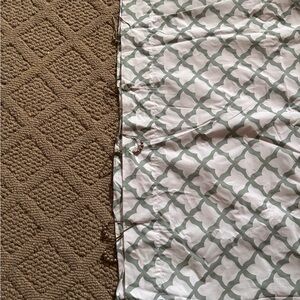 Pottery Barn Teal and White Shower Curtain